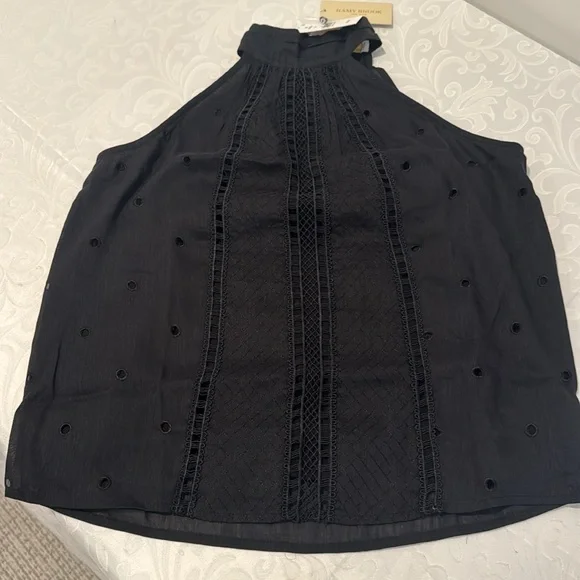 Ramy Brook NY Heather Halter Neck Linen Blend Top. Size Small - Picture 5 of 14